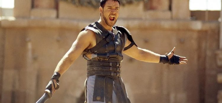 gladiator with russell crowe - maximus in the ring