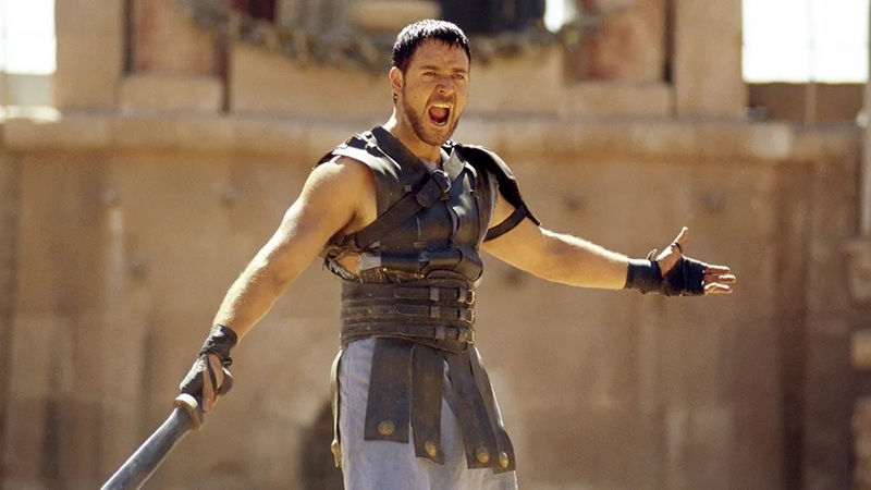 gladiator with russell crowe - maximus in the ring